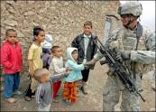Soldiers with children