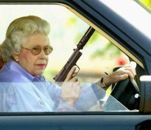 woman with gun