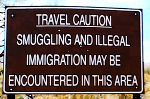 Caution Ilegal immigrants