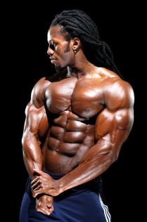 body builder with long hair