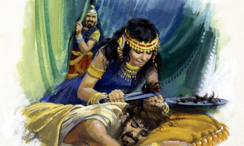 samson-delilah-cutting hair