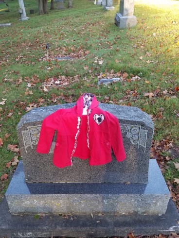 hoodie in cemetary