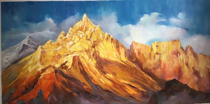 Custom-Made-Golden-Mountain-Landscape-Oil-Painting-on-Canvas